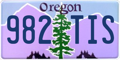 OR license plate 982TIS