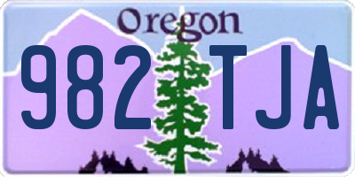 OR license plate 982TJA