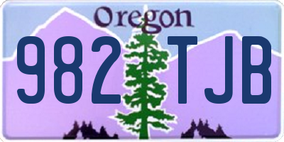 OR license plate 982TJB