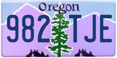 OR license plate 982TJE
