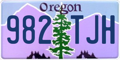 OR license plate 982TJH