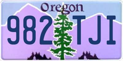 OR license plate 982TJI