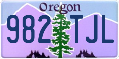 OR license plate 982TJL