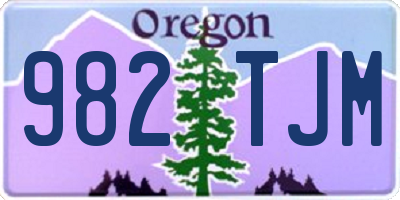 OR license plate 982TJM