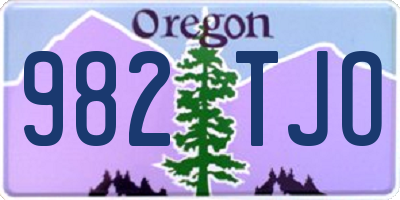 OR license plate 982TJO