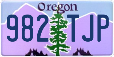 OR license plate 982TJP