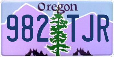 OR license plate 982TJR