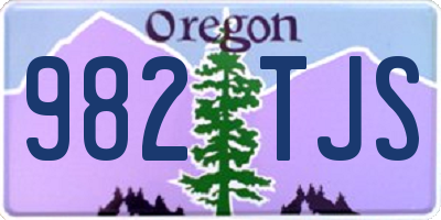 OR license plate 982TJS