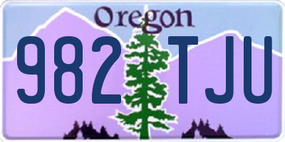 OR license plate 982TJU