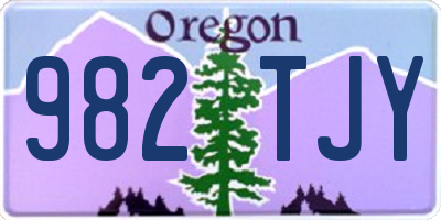 OR license plate 982TJY