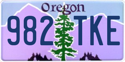 OR license plate 982TKE