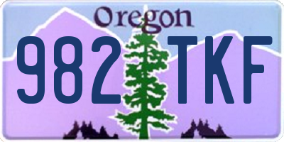 OR license plate 982TKF