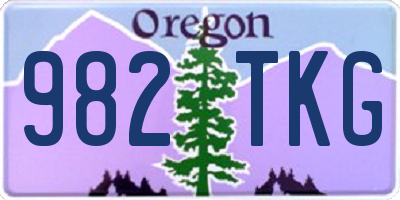 OR license plate 982TKG