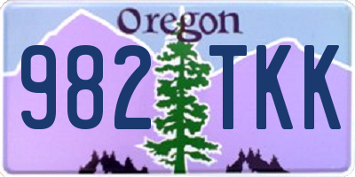 OR license plate 982TKK