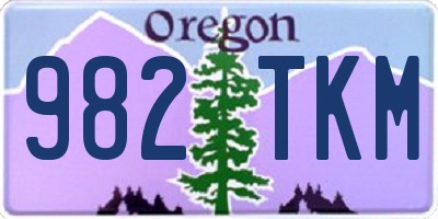 OR license plate 982TKM