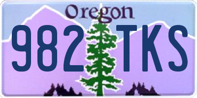 OR license plate 982TKS