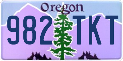 OR license plate 982TKT