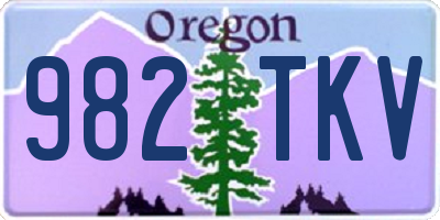 OR license plate 982TKV