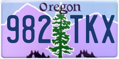 OR license plate 982TKX
