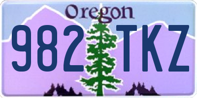 OR license plate 982TKZ