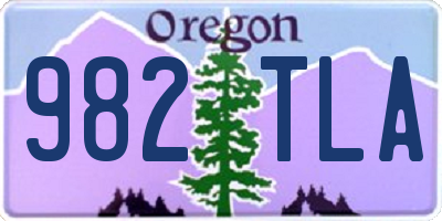 OR license plate 982TLA