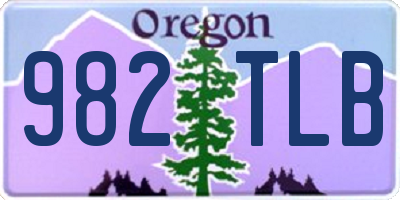 OR license plate 982TLB