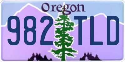 OR license plate 982TLD