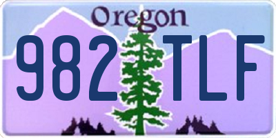 OR license plate 982TLF