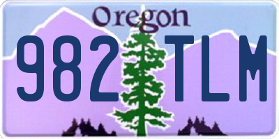 OR license plate 982TLM