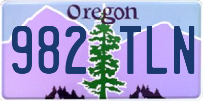 OR license plate 982TLN