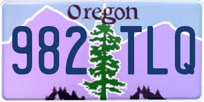 OR license plate 982TLQ