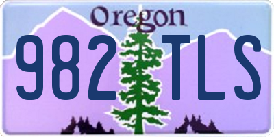 OR license plate 982TLS