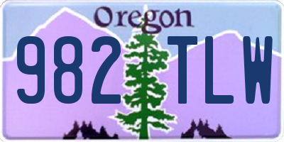OR license plate 982TLW