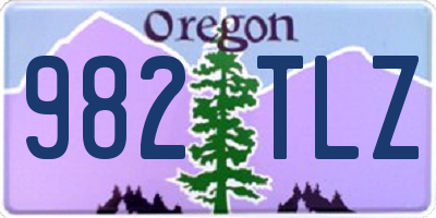 OR license plate 982TLZ