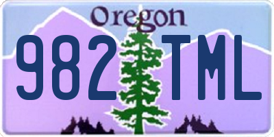 OR license plate 982TML