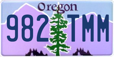 OR license plate 982TMM