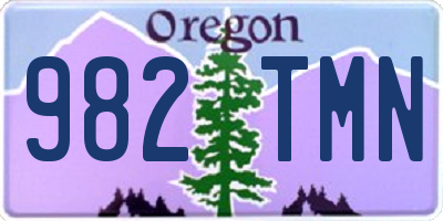 OR license plate 982TMN