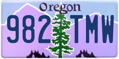 OR license plate 982TMW