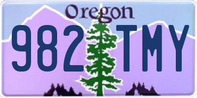 OR license plate 982TMY