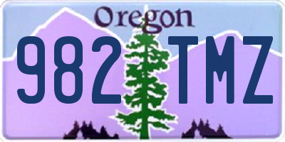 OR license plate 982TMZ