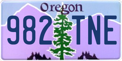 OR license plate 982TNE