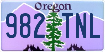 OR license plate 982TNL