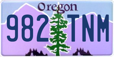 OR license plate 982TNM