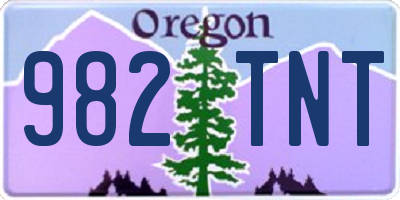 OR license plate 982TNT