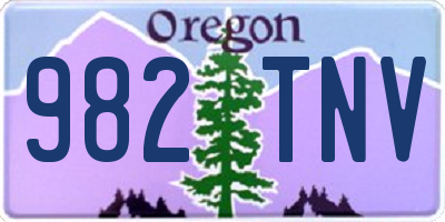 OR license plate 982TNV