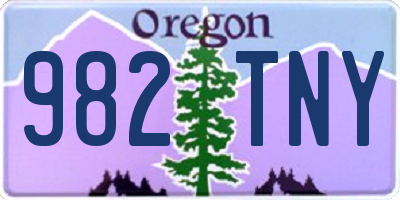 OR license plate 982TNY