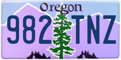 OR license plate 982TNZ