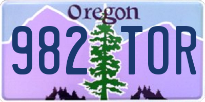 OR license plate 982TOR
