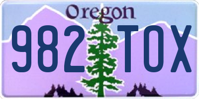 OR license plate 982TOX
