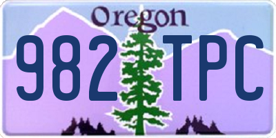 OR license plate 982TPC